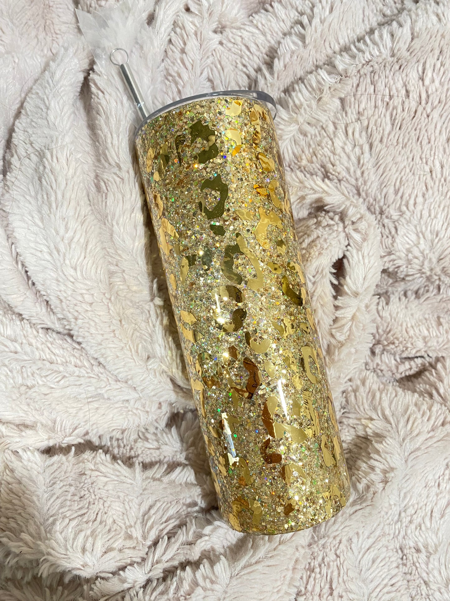 20oz Gold Leopard Tumbler